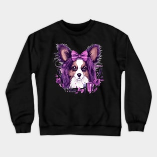 Beauty Expert: Papillon Dog Cosmetologist Crewneck Sweatshirt